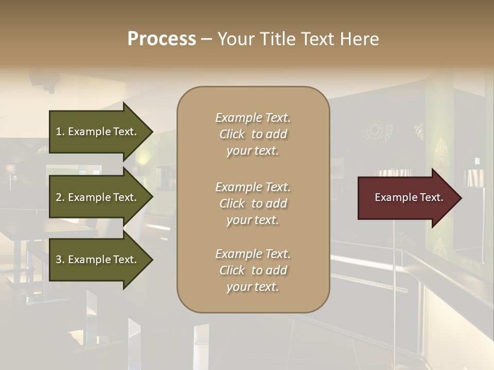 A Conference Room With A Long Table And Chairs PowerPoint Template