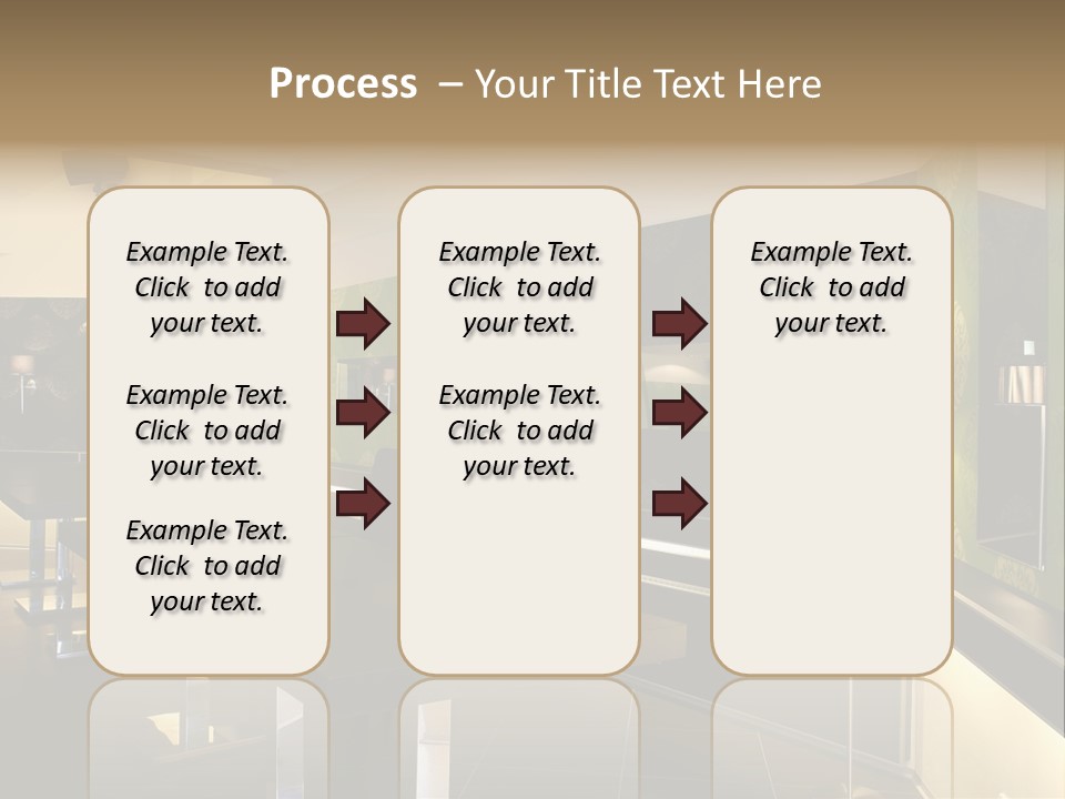 A Conference Room With A Long Table And Chairs PowerPoint Template