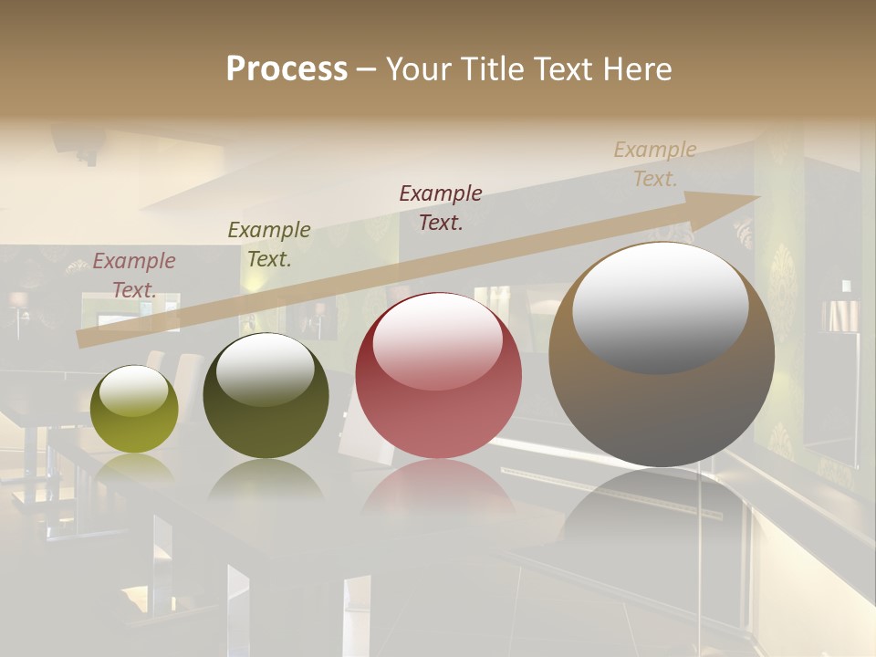A Conference Room With A Long Table And Chairs PowerPoint Template