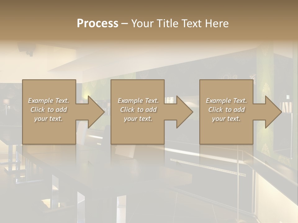 A Conference Room With A Long Table And Chairs PowerPoint Template