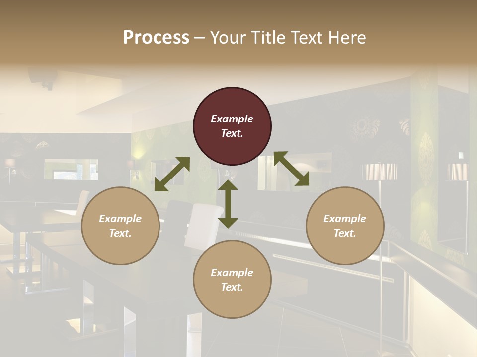 A Conference Room With A Long Table And Chairs PowerPoint Template