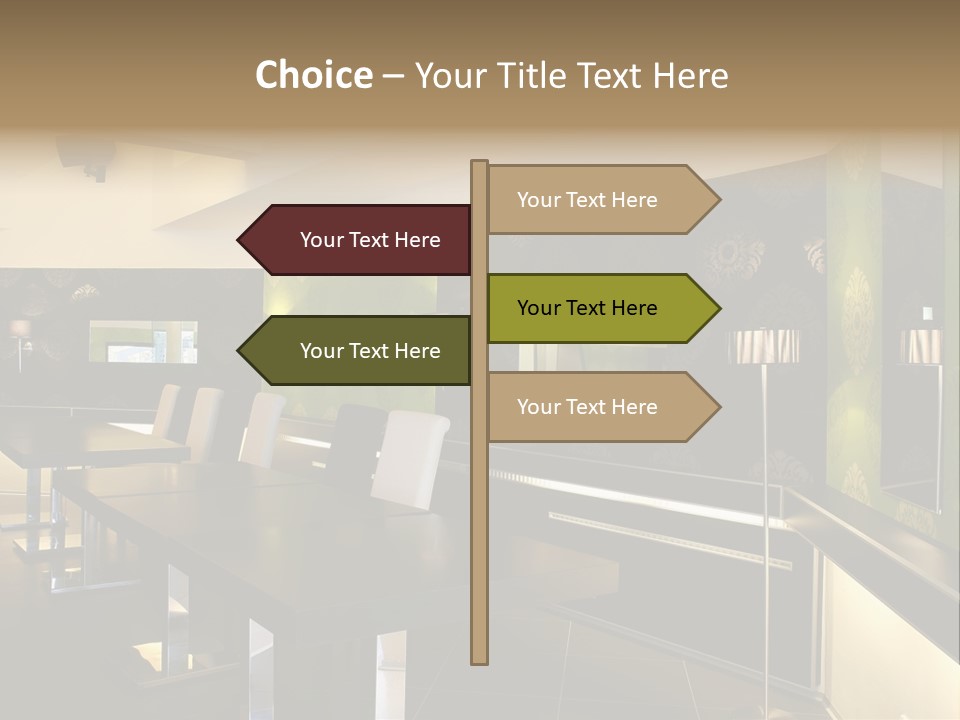 A Conference Room With A Long Table And Chairs PowerPoint Template