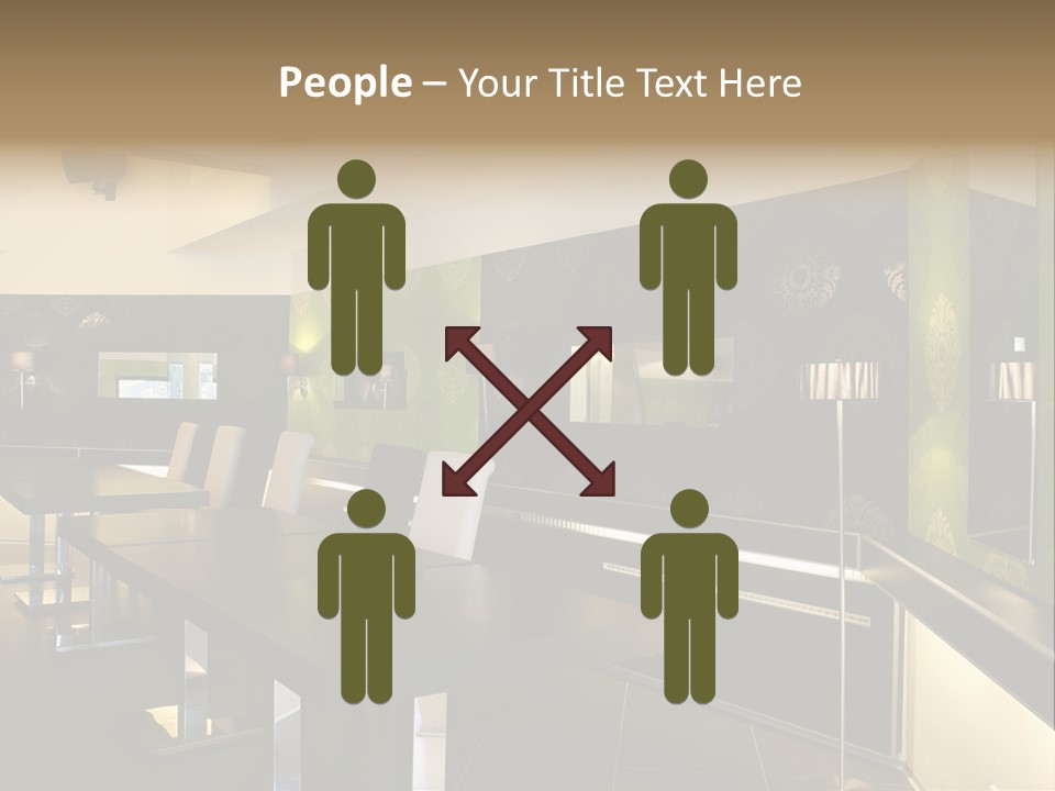 A Conference Room With A Long Table And Chairs PowerPoint Template