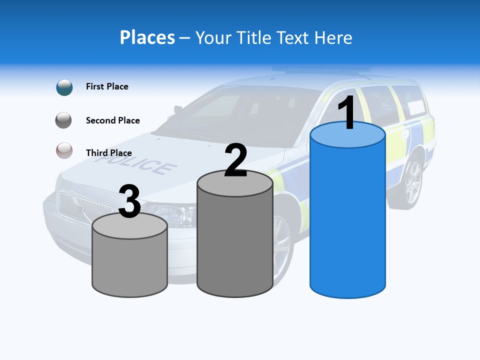 A High Speed Motorway Police Car. PowerPoint Template