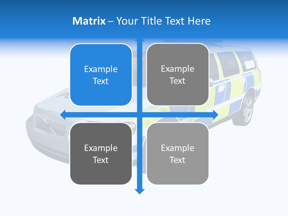 A High Speed Motorway Police Car. PowerPoint Template