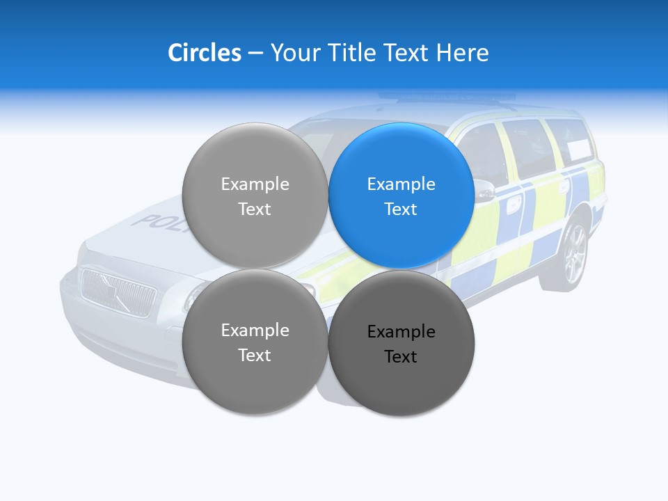 A High Speed Motorway Police Car. PowerPoint Template