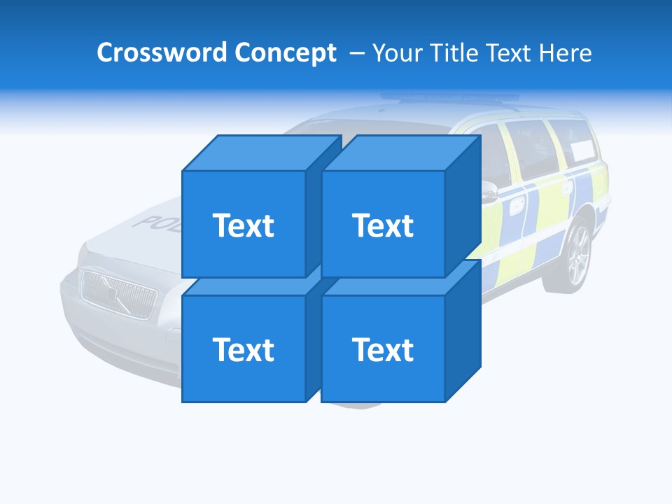 A High Speed Motorway Police Car. PowerPoint Template