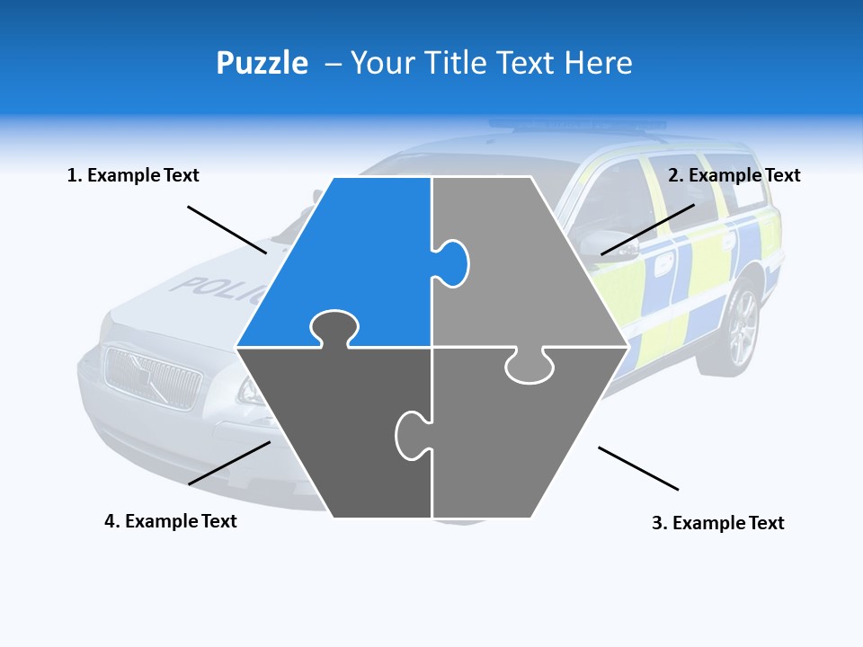 A High Speed Motorway Police Car. PowerPoint Template