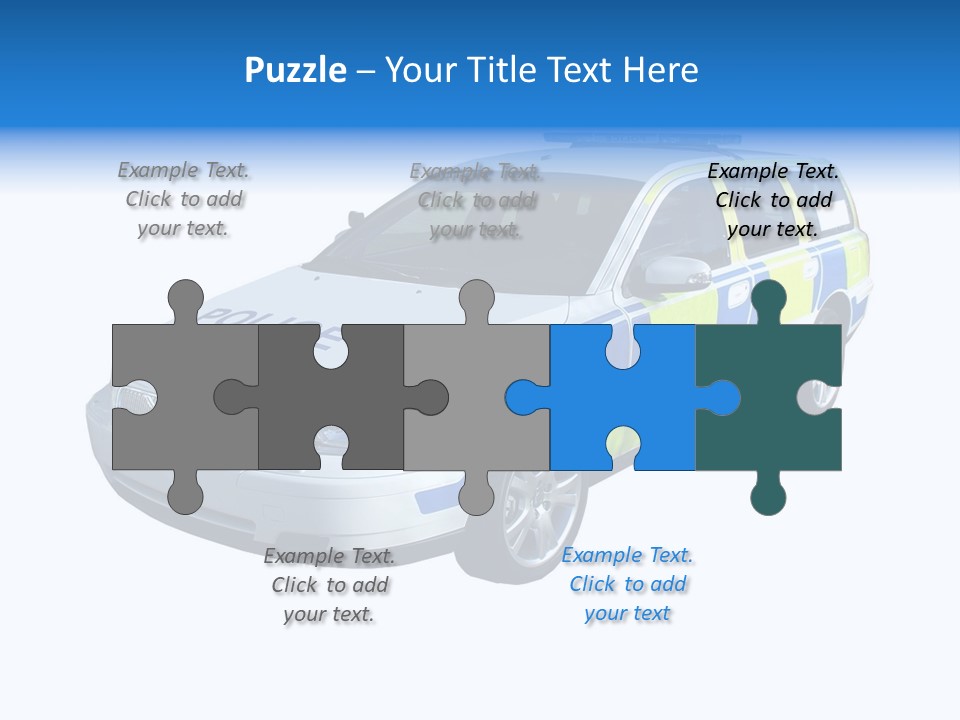 A High Speed Motorway Police Car. PowerPoint Template