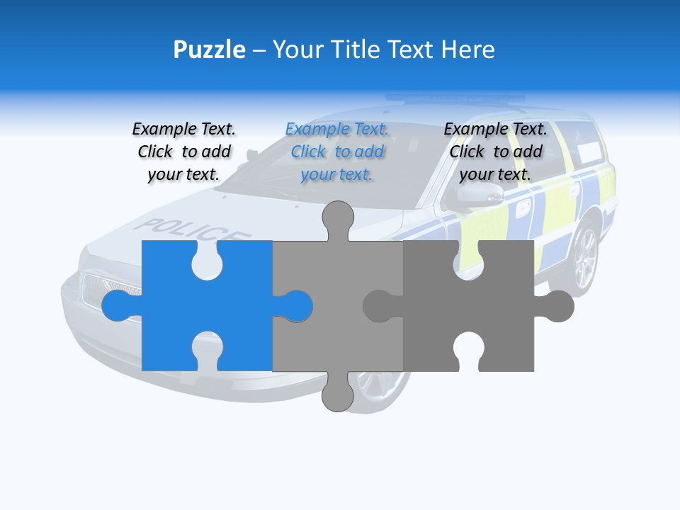 A High Speed Motorway Police Car. PowerPoint Template