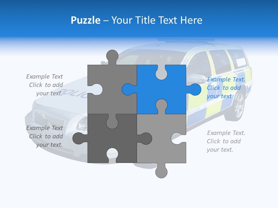 A High Speed Motorway Police Car. PowerPoint Template