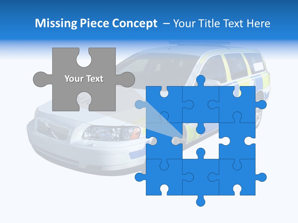 A High Speed Motorway Police Car. PowerPoint Template