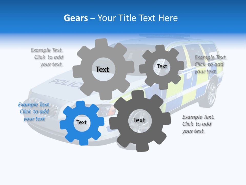 A High Speed Motorway Police Car. PowerPoint Template