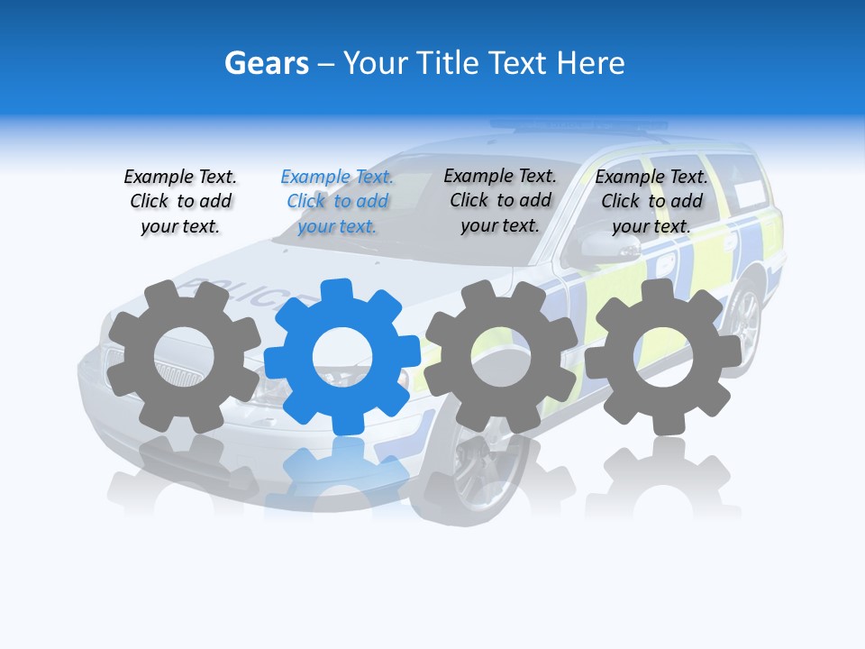 A High Speed Motorway Police Car. PowerPoint Template