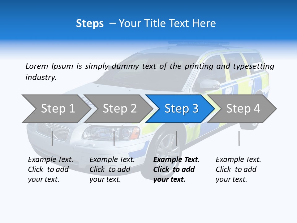 A High Speed Motorway Police Car. PowerPoint Template