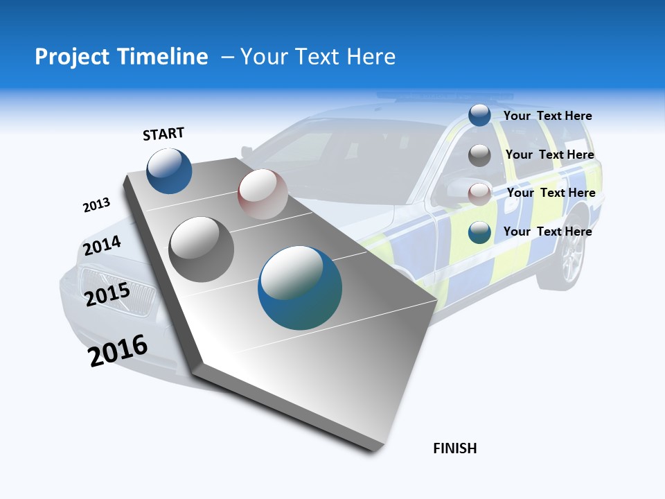 A High Speed Motorway Police Car. PowerPoint Template