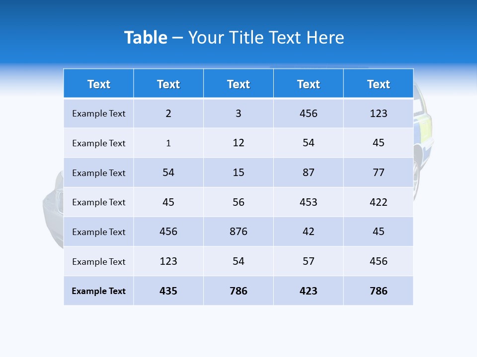 A High Speed Motorway Police Car. PowerPoint Template