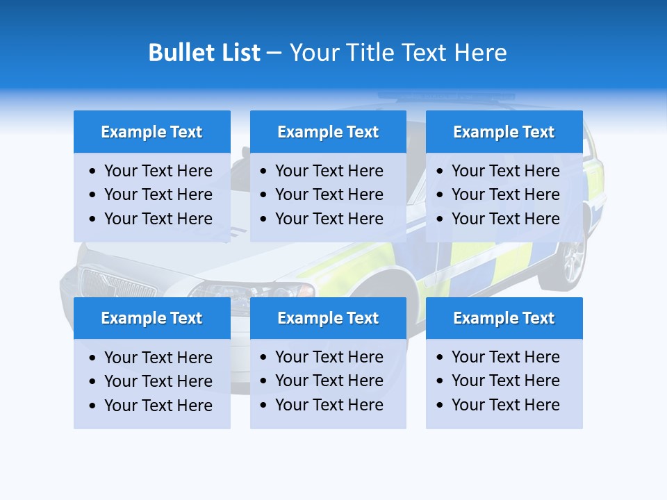 A High Speed Motorway Police Car. PowerPoint Template