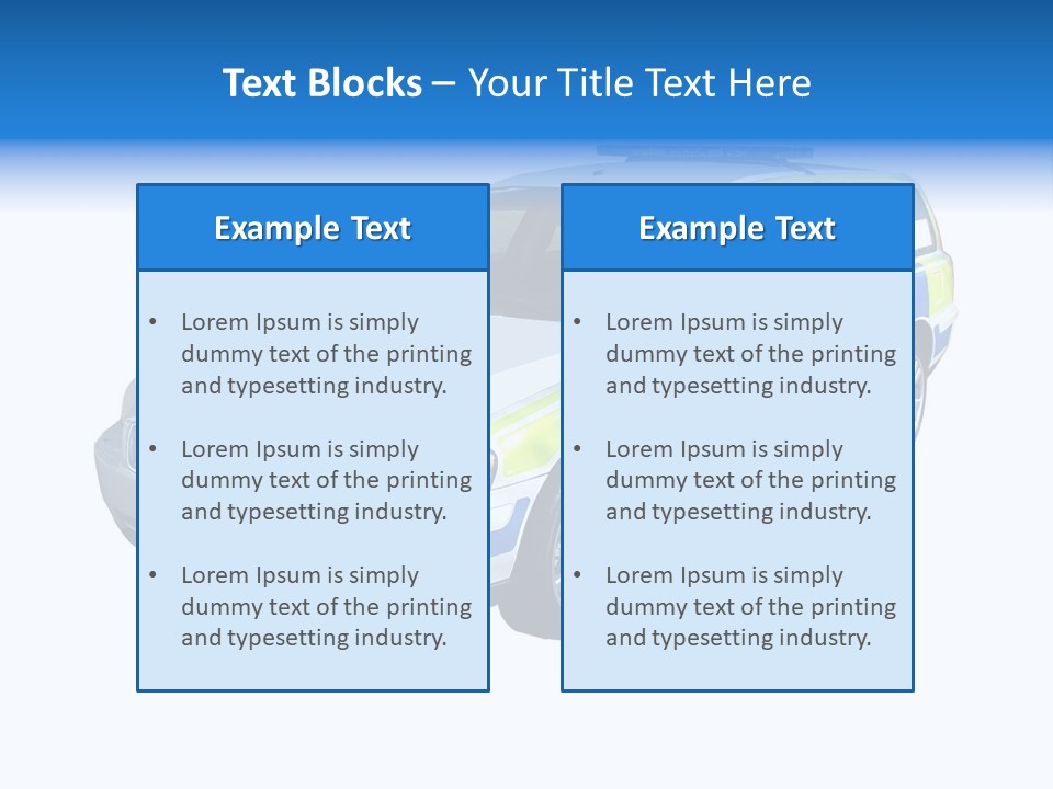 A High Speed Motorway Police Car. PowerPoint Template