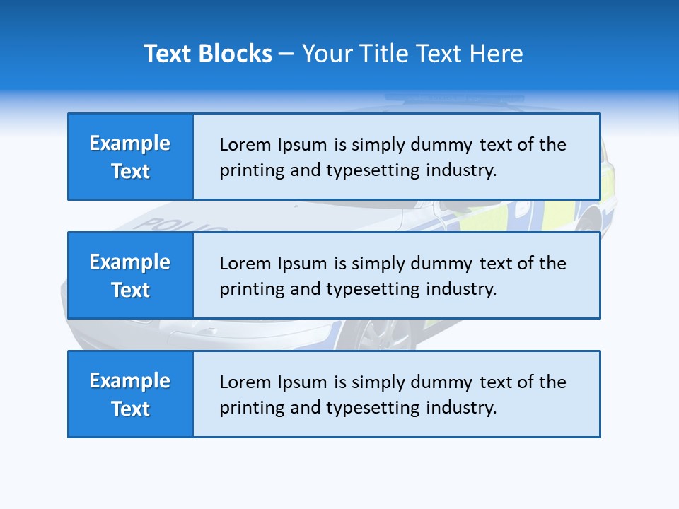 A High Speed Motorway Police Car. PowerPoint Template