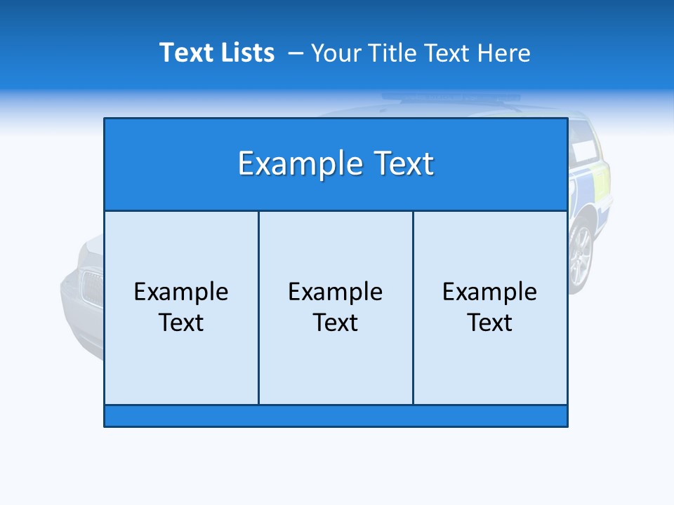 A High Speed Motorway Police Car. PowerPoint Template