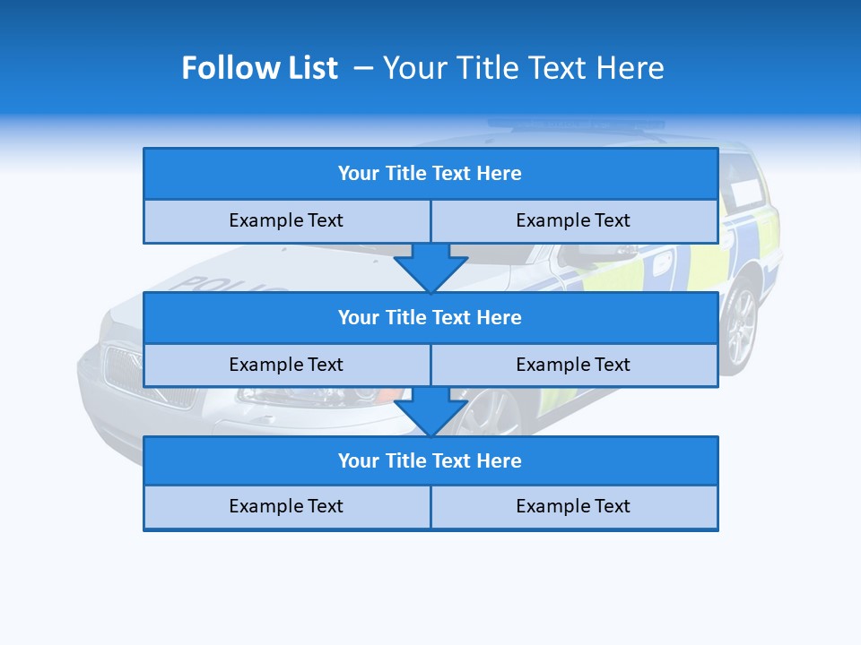 A High Speed Motorway Police Car. PowerPoint Template