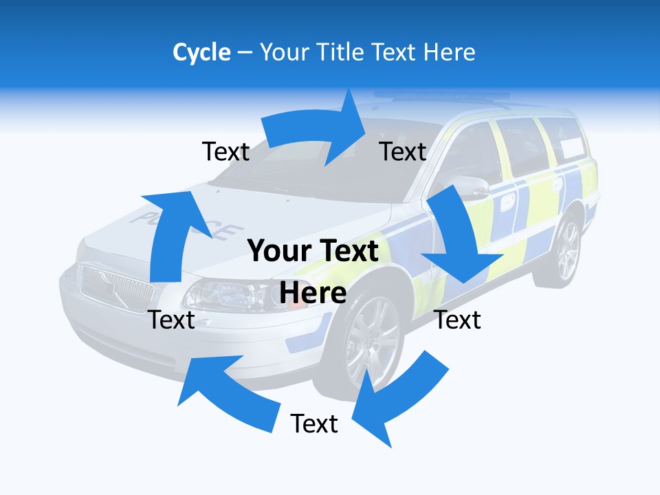 A High Speed Motorway Police Car. PowerPoint Template