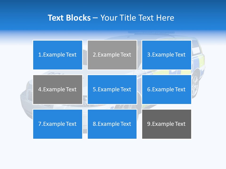 A High Speed Motorway Police Car. PowerPoint Template
