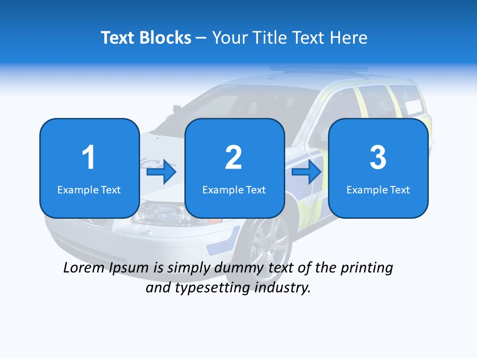 A High Speed Motorway Police Car. PowerPoint Template