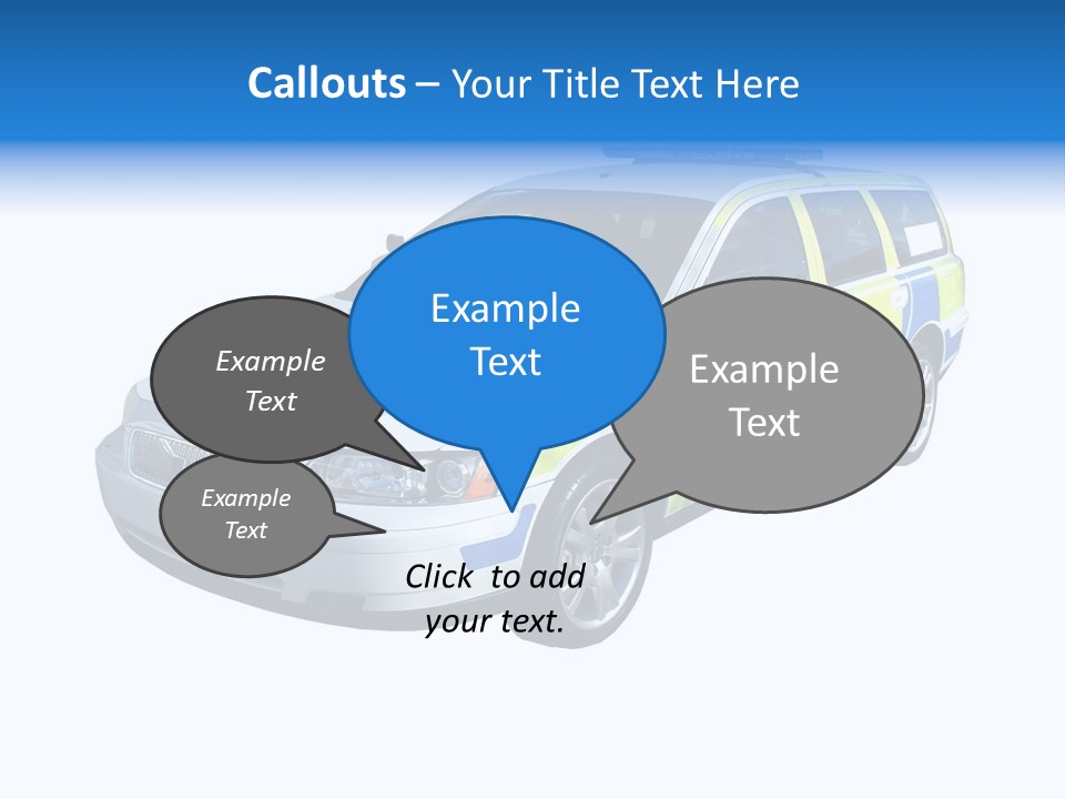 A High Speed Motorway Police Car. PowerPoint Template