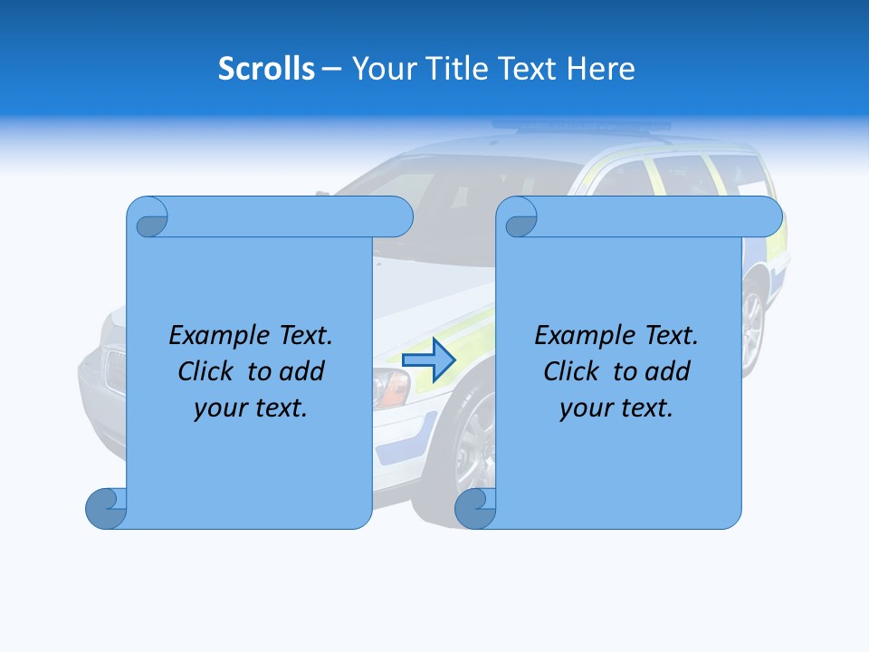 A High Speed Motorway Police Car. PowerPoint Template