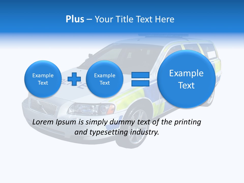 A High Speed Motorway Police Car. PowerPoint Template