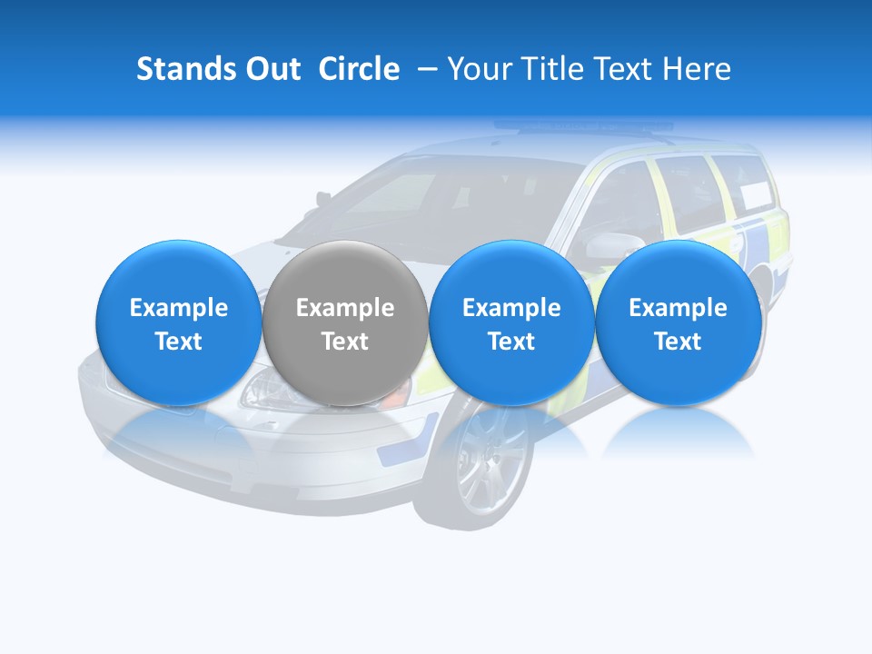 A High Speed Motorway Police Car. PowerPoint Template