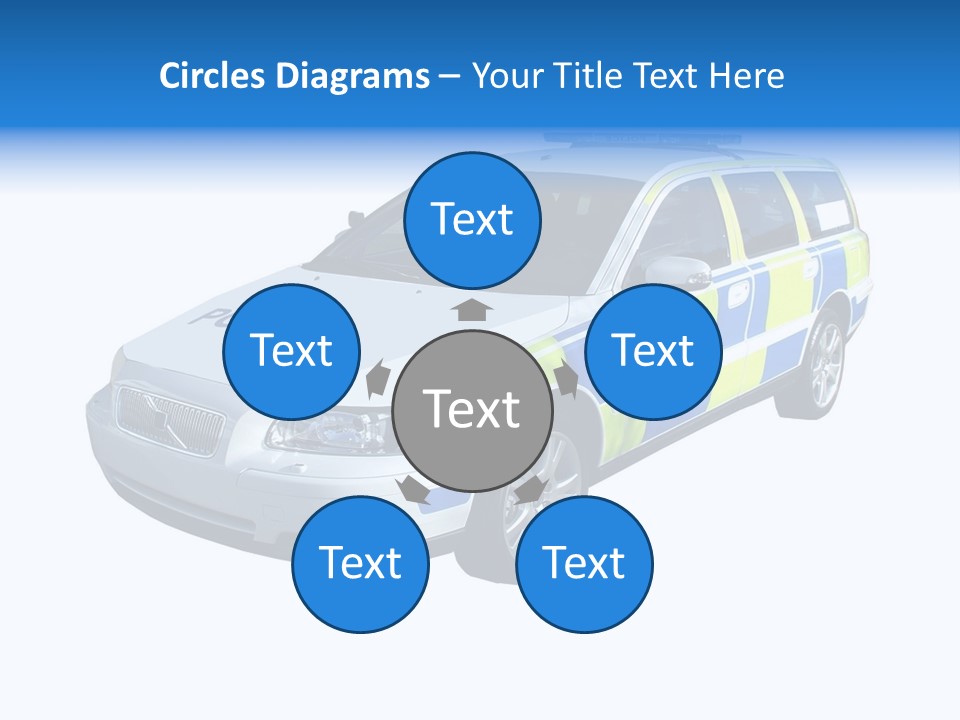 A High Speed Motorway Police Car. PowerPoint Template