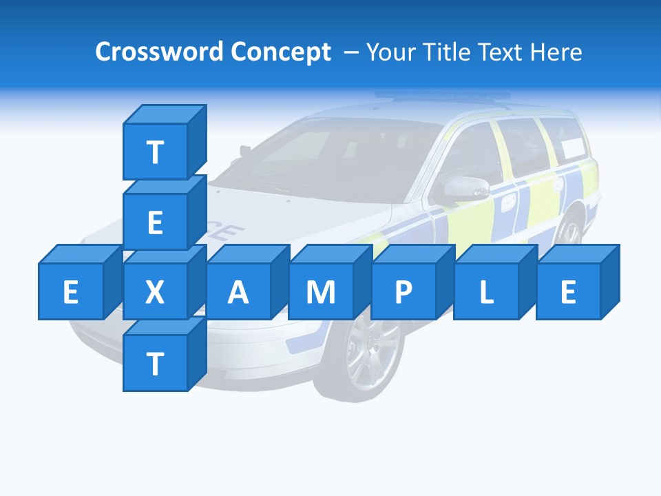 A High Speed Motorway Police Car. PowerPoint Template