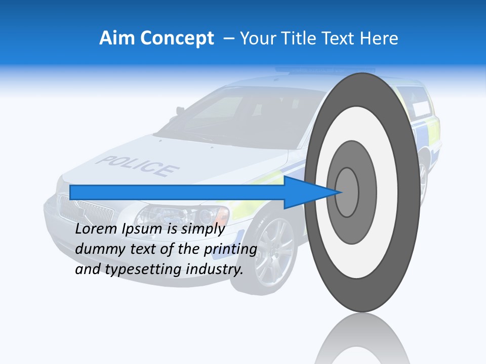 A High Speed Motorway Police Car. PowerPoint Template