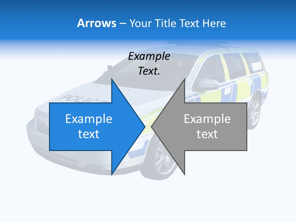 A High Speed Motorway Police Car. PowerPoint Template