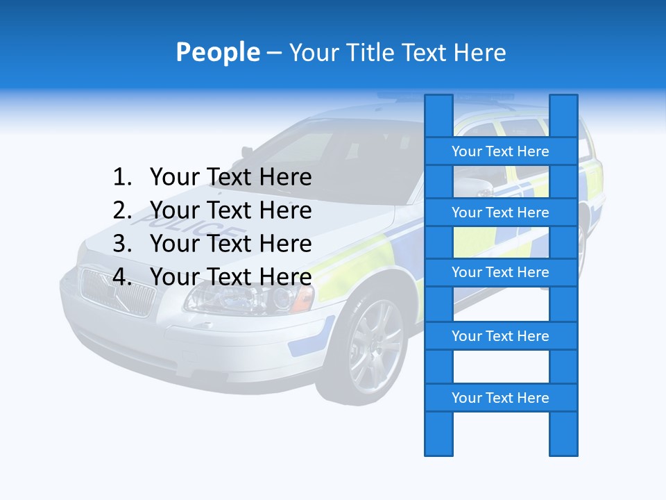 A High Speed Motorway Police Car. PowerPoint Template