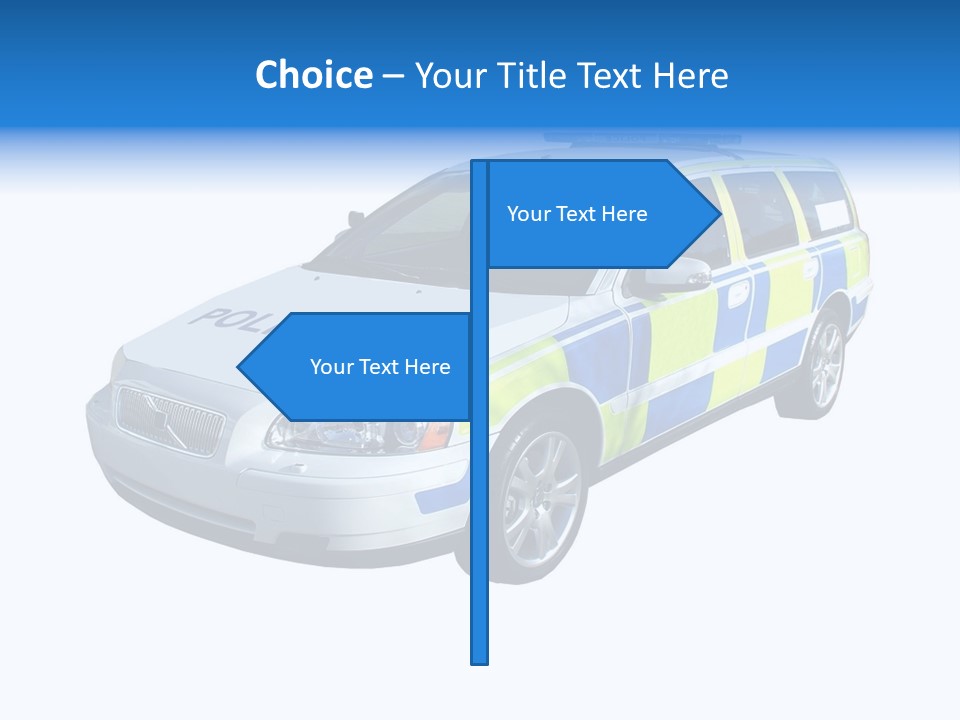 A High Speed Motorway Police Car. PowerPoint Template