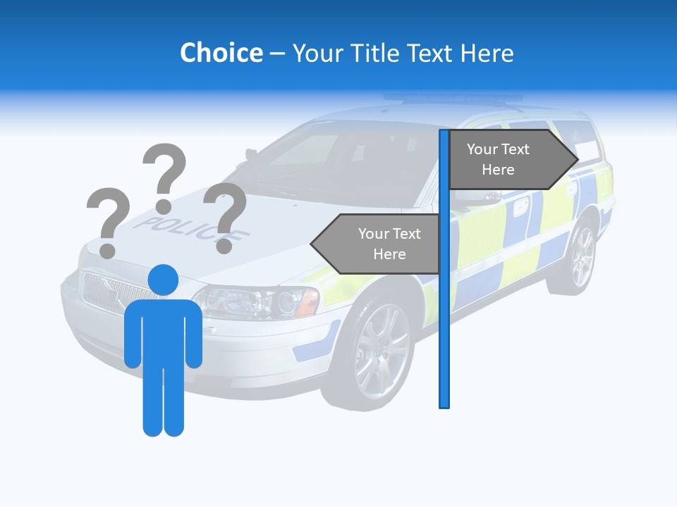 A High Speed Motorway Police Car. PowerPoint Template