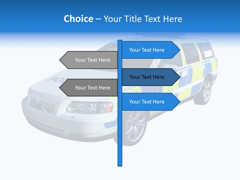 A High Speed Motorway Police Car. PowerPoint Template
