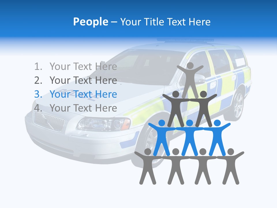 A High Speed Motorway Police Car. PowerPoint Template