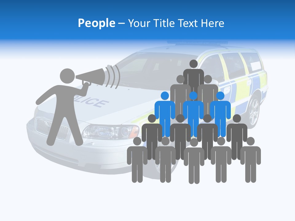A High Speed Motorway Police Car. PowerPoint Template