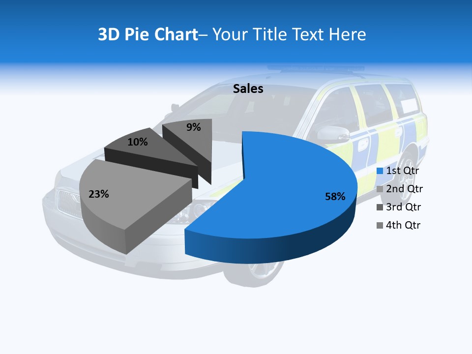 A High Speed Motorway Police Car. PowerPoint Template