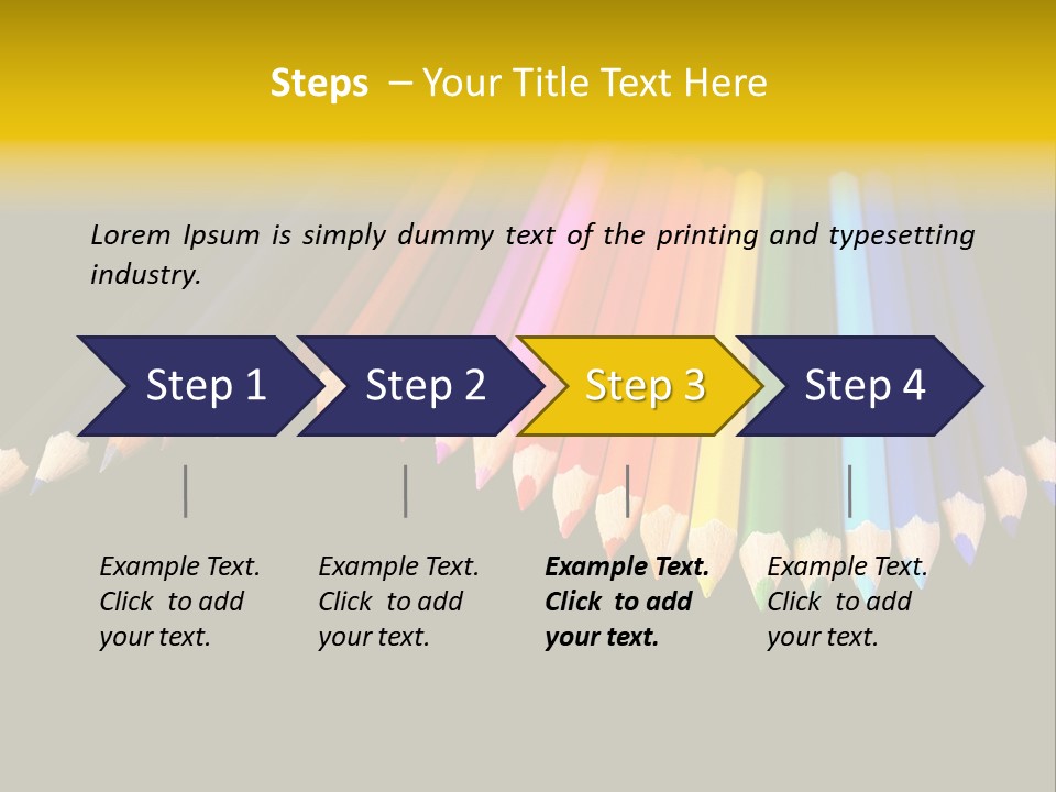 A Group Of Colored Pencils On A Black Background PowerPoint Template