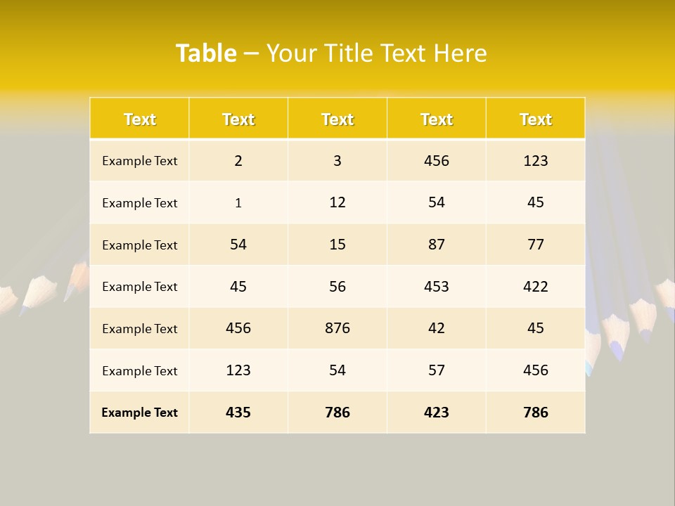 A Group Of Colored Pencils On A Black Background PowerPoint Template