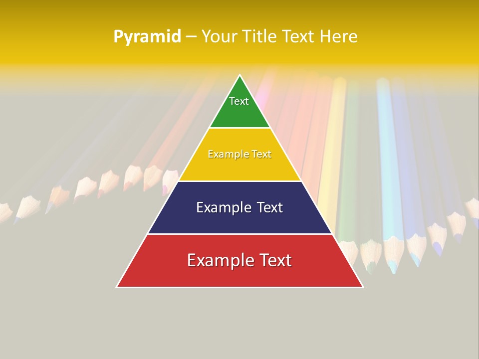 A Group Of Colored Pencils On A Black Background PowerPoint Template