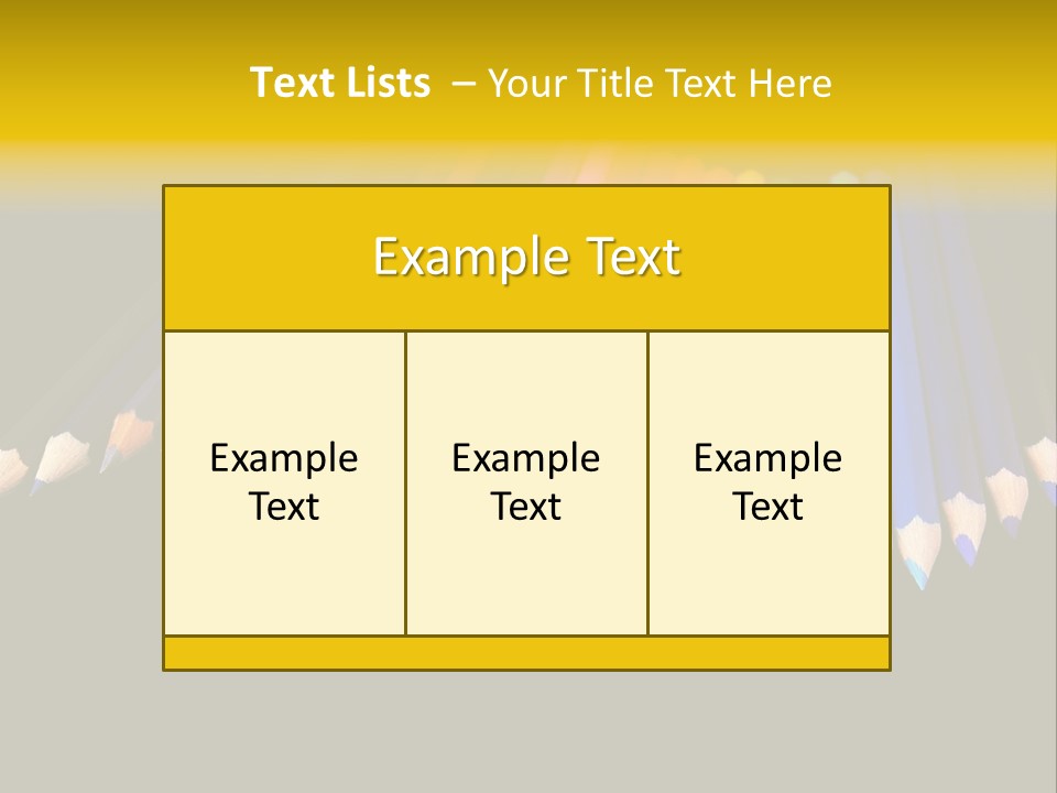 A Group Of Colored Pencils On A Black Background PowerPoint Template