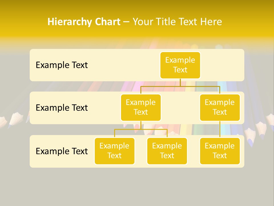 A Group Of Colored Pencils On A Black Background PowerPoint Template