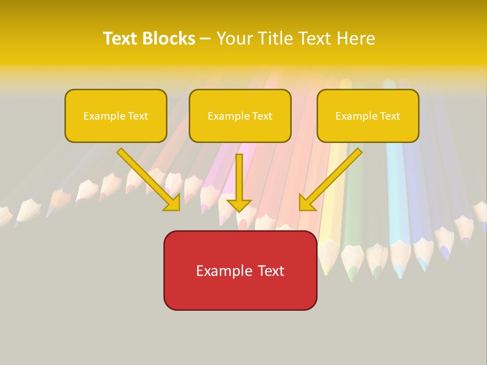 A Group Of Colored Pencils On A Black Background PowerPoint Template